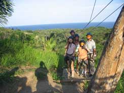 Carlos and family at jungle zip line